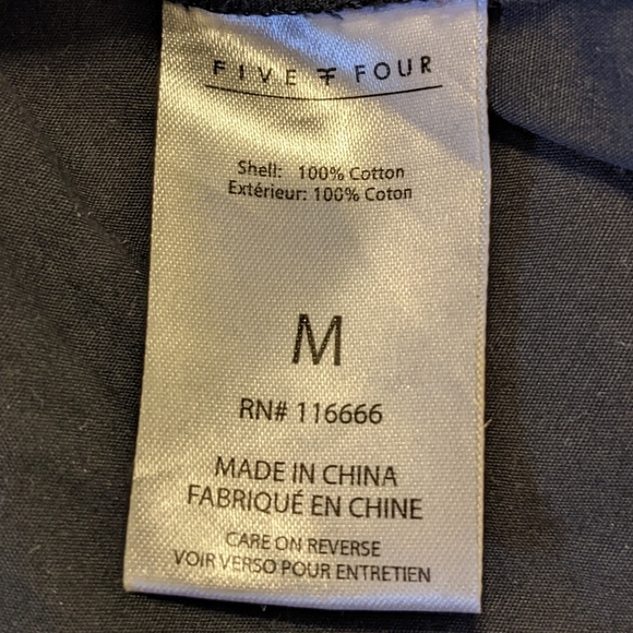 Five Four Poggy The Man Black Hooded Lightweight Parka Jacket Size Medium - Picture 7 of 8